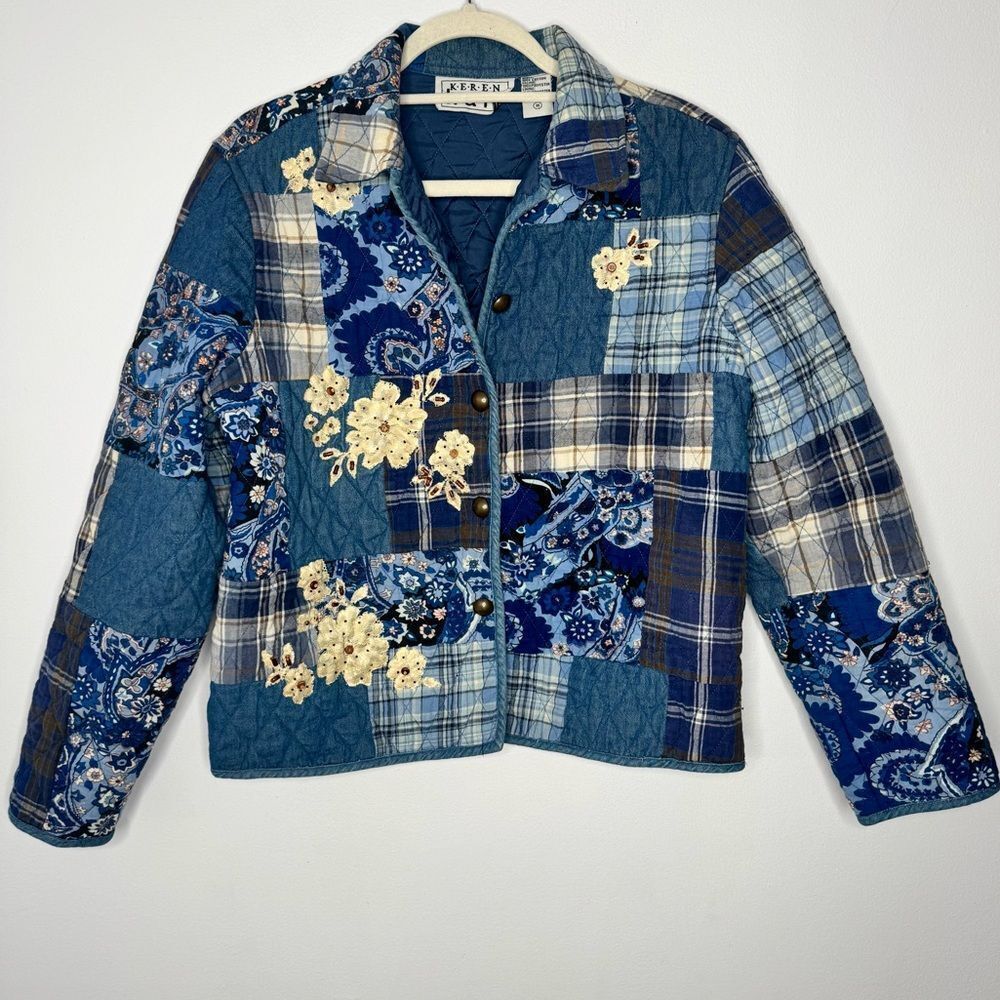 Vintage Keren Hart patch work jacket size medium